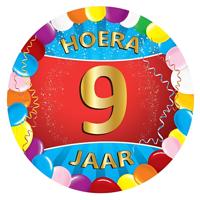 Bierviltjes 9 jaar - 25x stuks - multicolor - verjaardag/feest - feestartikelen