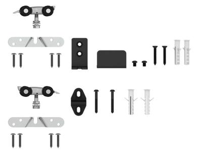 Mooi Deurbeslag Tweede Deurpakket voor Nova Schuifdeursysteem zwart