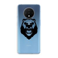 Angry Bear (black): OnePlus 7T Transparant Hoesje