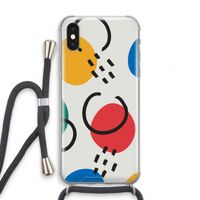Illustratieve pop 3: iPhone XS Transparant Hoesje met koord