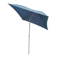 4goodz Strandparasol/balkonparasol Vierkant - 180x180x239 Cm - Blauw - thumbnail
