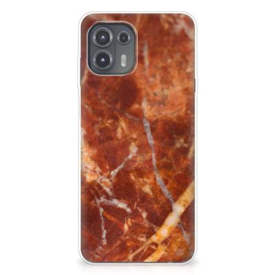 Motorola Edge 20 Lite | TPU | Siliconen hoesje | Marmer Bruin