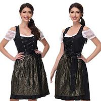 Carnaval Oktoberfest bier Kostuum Jurken Dirndl Trachtenkleider hulp in de huishouding Duits München Weiden Dames Doek in traditionele stijl Hemd Kleding Lightinthebox - thumbnail