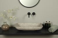 Beton Waschbecken, hell Beton rechteck 56,5*37*12 cm BET-506lc