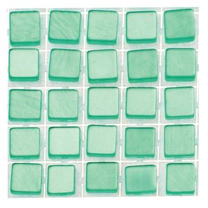 357x stuks mozaieken maken steentjes/tegels kleur turquoise 5 x 5 x 2 mm - Mozaiektegel