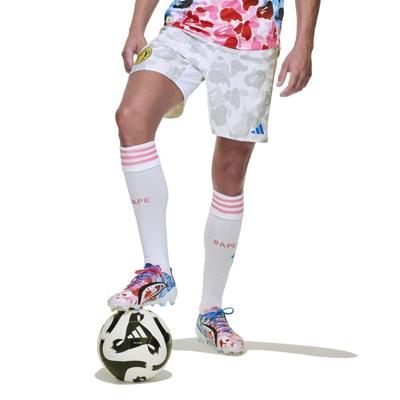 adidas x BAPE Voetbalbroekje Wit Blauw Roze