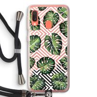Geometrische jungle: Samsung Galaxy A20e Transparant Hoesje met koord
