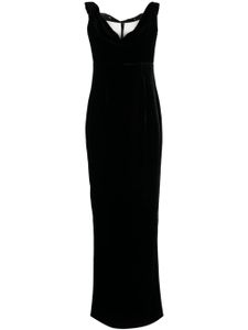 Roland Mouret robe mi-longue à col bénitier - Noir