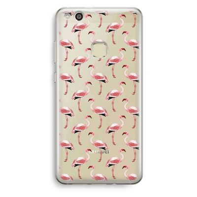 Flamingoprint groen: Huawei Ascend P10 Lite Transparant Hoesje
