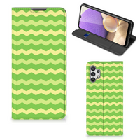 Samsung Galaxy A32 5G Hoesje met Magneet Waves Green - thumbnail