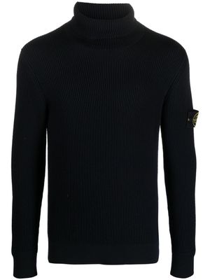 Stone Island pull à patch Compass - Bleu