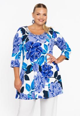 Yoek Tuniek wide bottom SILVERLING | Paars | Maat 46/48