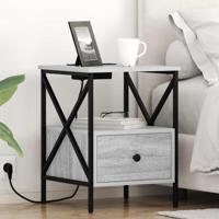 Nachtkastje 2 pcs Grijs sonoma 41,5 x 40,5 x 55 cm Bewerkt hout