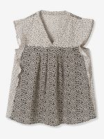Zwangerschapsblouse met stippen witte stippenprint