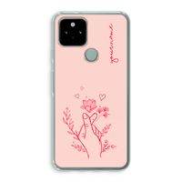 Giving Flowers: Google Pixel 5 Transparant Hoesje
