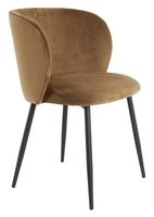 Light & Living Eetkamerstoel 'Elyna' Velvet, kleur Bruin