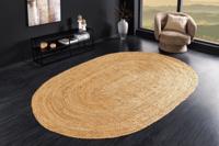Ovaal vloerkleed PURE NATURE 230x160cm jute handgeweven platweef - 44436