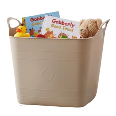 Storage solutions speelgoedmand - beige - 25 l - kunststof - 40 x 35 cm - opbergmand Storage solutions speelgoedmand - beige - 25 l - kunststof - 40 x 35 cm - opbergmand