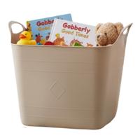 Storage solutions speelgoedmand - beige - 25 l - kunststof - 40 x 35 cm - opbergmand