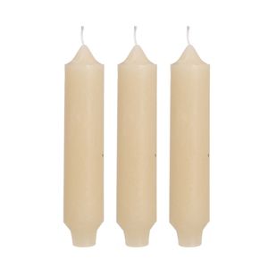 Palermo kaarsen set 3 stuks dia. 3.5 x H 17 cm creme - Hortus