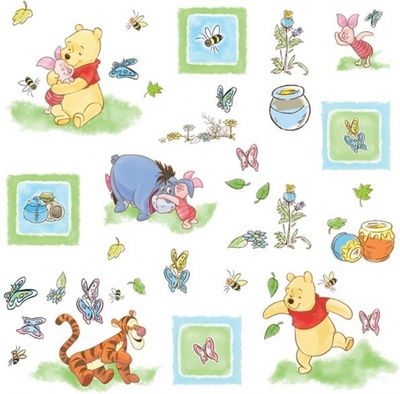 RoomMates muurstickers Winnie the Pooh vinyl 49 stuks RoomMates muurstickers Winnie the Pooh vinyl 49 stuks