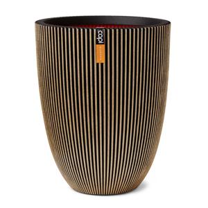Vaas elegant Groove H46 cm zwart goud - Capi europe