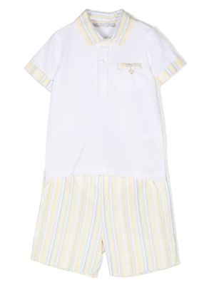Patachou ensemble short-haut à col polo - Blanc