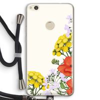 Wilde bloemen: Huawei Ascend P8 Lite (2017) Transparant Hoesje met koord