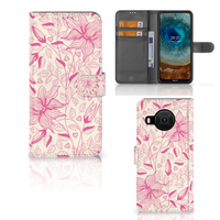 Nokia X10 | Nokia X20 Hoesje Pink Flowers - thumbnail