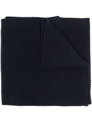 Brioni écharpe en maille nervurée - Bleu