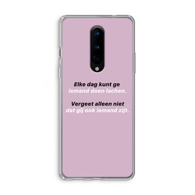 gij zijt ook iemand: OnePlus 8 Transparant Hoesje