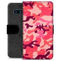 Samsung Galaxy S10 Premium Portemonnee Hoesje - Roze Camouflage