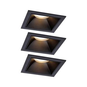 Paulmann 93125 Cole LED-inbouwlamp Set van 3 stuks LED 18 W Zwart