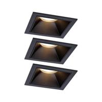 Paulmann 93125 Cole LED-inbouwlamp Set van 3 stuks LED 18 W Zwart