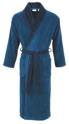 Carl Ross Carl Ross badjas met sjaalkraag 665200 night blue/sapphire 48/50