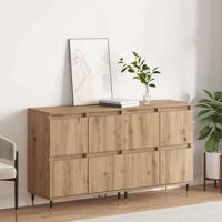 Dressoirs 2 pcs artisanaal eikenkleurig 120 x 35 x 70 cm