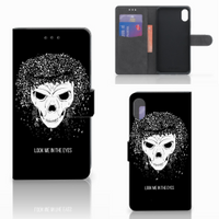 Telefoonhoesje met Naam Apple iPhone Xs Max Skull Hair - thumbnail