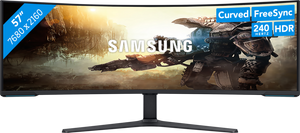 Samsung Odyssey S57CG952NU LED display 144,8 cm (57") 7680 x 2160 Pixels Zwart, Wit