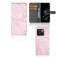 OnePlus 10T Bookcase Marble Pink - Origineel Cadeau Vriendin