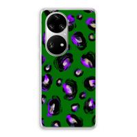 Green Cheetah: Huawei P50 Pro Transparant Hoesje Green Cheetah: Huawei P50 Pro Transparant Hoesje
