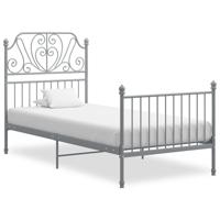 Bedframe metaal grijs 90x200 cm