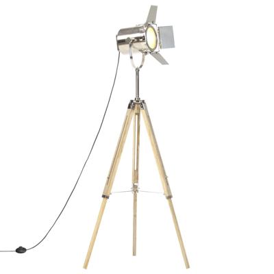 VidaXL Vloerlamp driepoot 140 cm massief mangohout