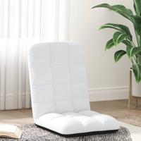 Vloerstoel inklapbaar 71x51x62 cm stof wit