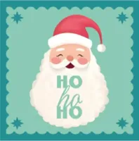 Duni 3-laags tissue servet santa ho ho ho 33x33cm blauw 20 stuks