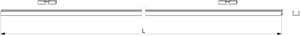 Alum.prof.1500mm t.b.v. st.esp