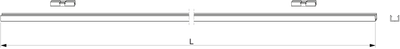 Alum.prof.1250mm t.b.v. st.esp