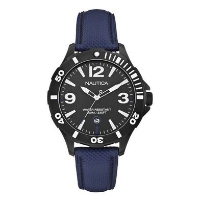 Horlogeband A13025G Leder Blauw 20mm