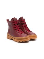 Camper Kids bottines en cuir Brutus à lacets - Rouge