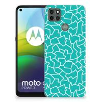 Motorola Moto G9 Power | Hoesje maken | Cracks Blue