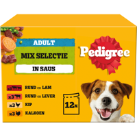 Pedigree Adult Maaltijdzakjes Mix Selectie in saus Hondenvoer 12 x 100g bij Jumbo